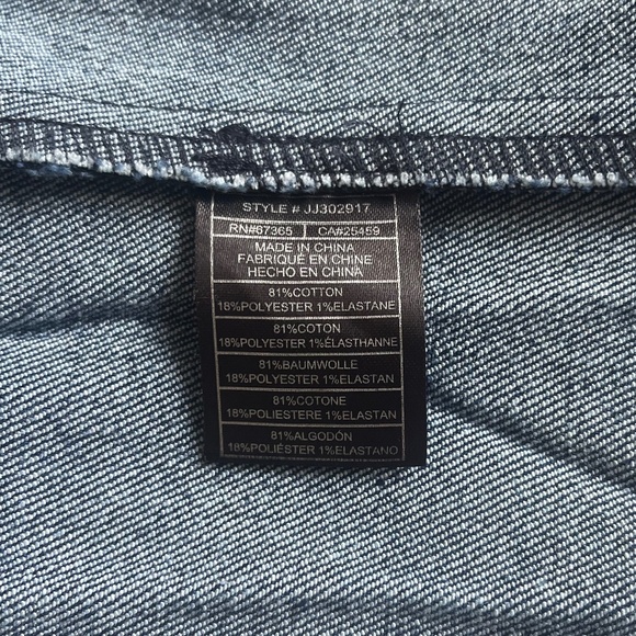 NWT BB Dakota Moto Style Jean Denim Zip Casual Biker Dark Blue Jacket Medium - Picture 8 of 10